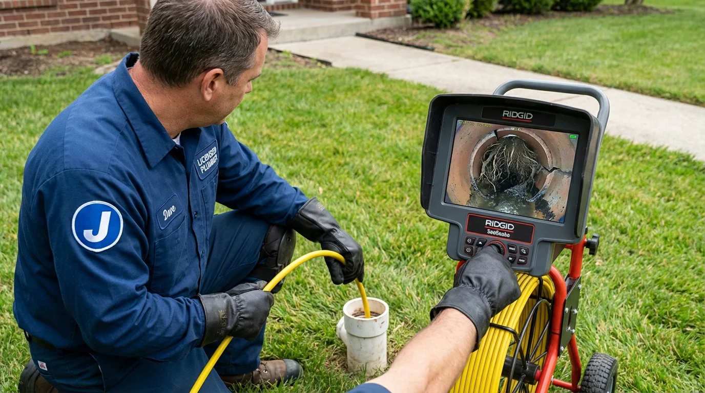 Sewer camera inspection being performed by Johns Plumbing LLC in Cheyenne