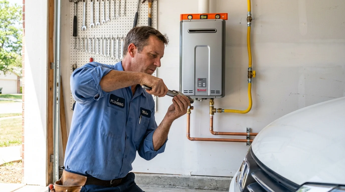 Tankless water heater installation by a Johns Plumbing LLC plumber in Cheyenne